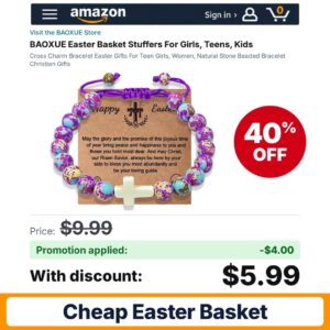 BAOXUE Easter Basket Stuffers Amazon promo code YTFRUH8S – 40% off