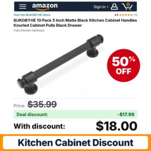 BUKOBYHE 10 Pack 5 Inch Matte Black – 50% off