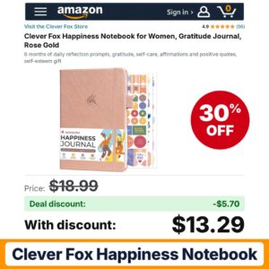 Clever Fox Happiness Notebook – 30% off
