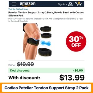 CODIAO Patellar Tendon Support Strap 2 Pack – 30% off