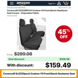 Covercraft SS3250PCCH Custom-Fit Front Bench SeatSaver Seat – 45% off