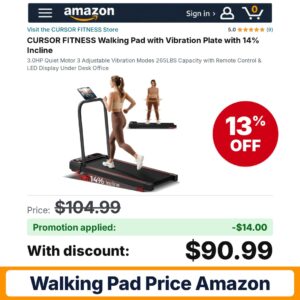 CURSOR FITNESS Walking Pad Amazon promo code 3L5R4AYS – 13% off