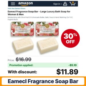 Eamecl Fragrance Soap Bar Amazon promo code 2GN860G8 – 30% off