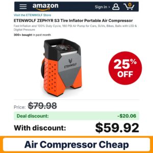 ETENWOLF ZEPHYR S3 Tire Inflator Portable Air – 25% off