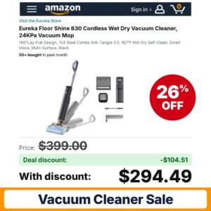 Eureka Floor Shine 830 Cordless Wet Dry – 26% off