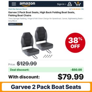 Garvee 2 Pack Boat Seats – 38% off