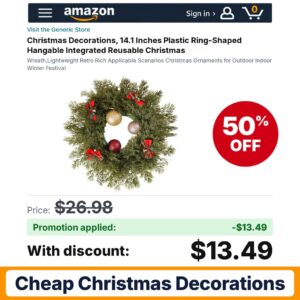Generic Christmas Decorations Amazon promo code UR03UBY3 – 50% off