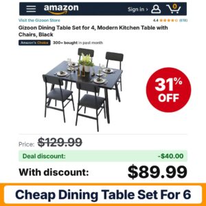 Gizoon Dining Table Set – 31% off