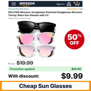 KALIYADI Womens-Sunglasses Polarized Sunglasses-Womens Trendy Amazon promo code 5524VOAP – 50% off