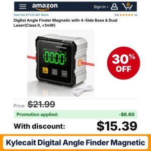 KYLECAIT Digital Angle Finder Magnetic Amazon promo code X8XPXCDI – 30% off