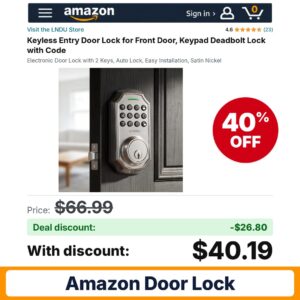 LNDU Keyless Entry Door Lock – 40% off