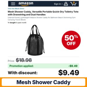 Mesh Shower Caddy Amazon promo code OMMIGRPU – 50% off