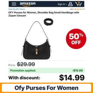 OFY Purses for Women Amazon promo code WLL97IH1 – 50% off