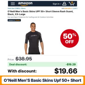 O'Neill Men's Basic Skins UPF 50+ Short – 50% off