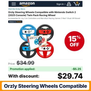 Orzly Steering Wheels Compatible Amazon promo code NS4WHPUA – 15% off