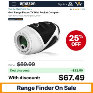PEAKPULSE Golf Range Finder 7X Mini Pocket – 25% off
