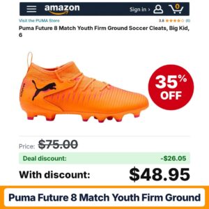 Puma Future 8 Match Youth Firm Ground – 35% off
