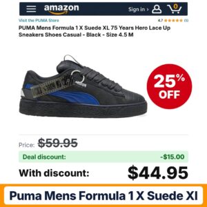 PUMA Mens Formula 1 X Suede XL – 25% off