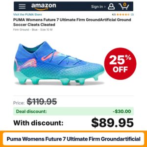 PUMA Womens Future 7 Ultimate Firm GroundArtificial – 25% off