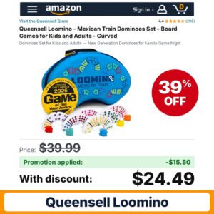 Queensell Loomino Amazon promo code QUEENGAME30 – 39% off