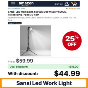 SANSI LED Work Light – 25% off