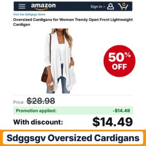 SdGgsgv Oversized Cardigans A04 White Amazon promo code 8XFQ3JO3 – 50% off