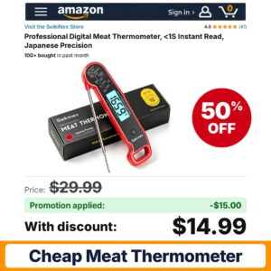 SeikiNex Professional Digital Meat Thermometer Amazon promo code XVTPP2TT – 50% off