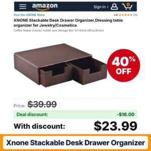 XNONE Stackable Desk Drawer Organizer – 40% off