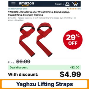 YAGHZU Lifting Straps – 29% off